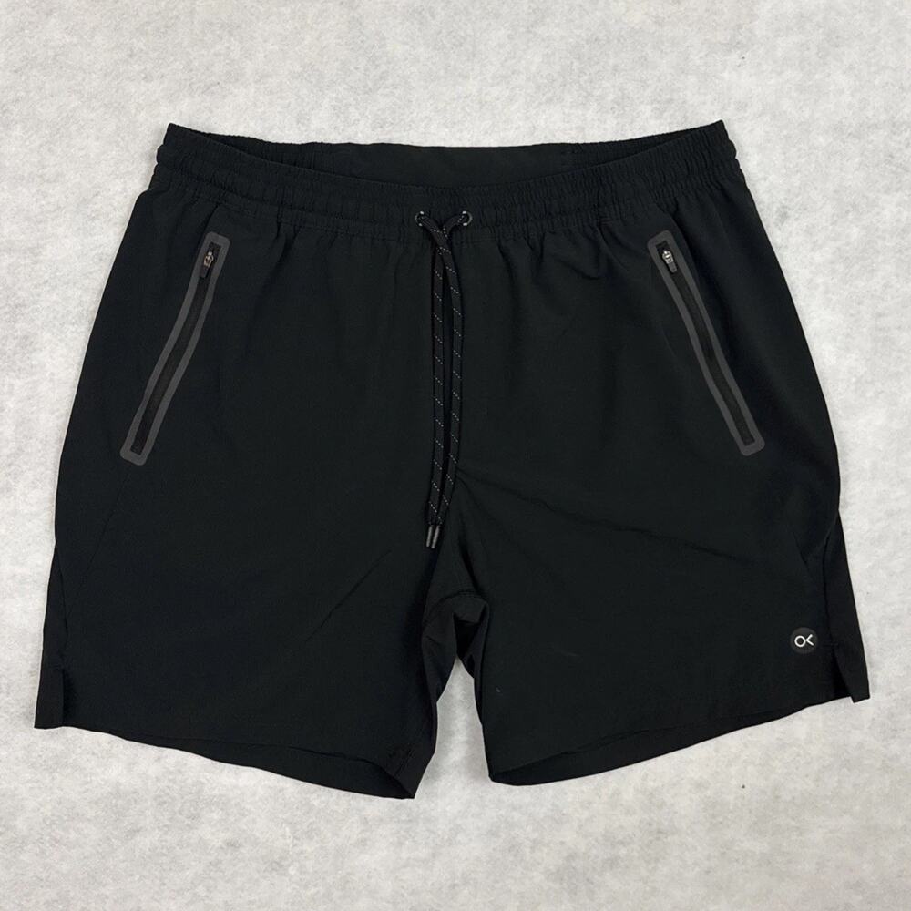 Outerknown Nomadic Volley Shorts Mens XXL Black 7 Inch Swim Hybrid Gorpcore